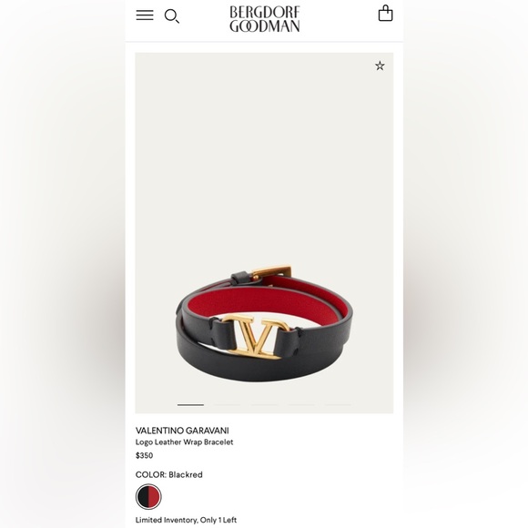 VALENTINO GARAVANI Logo Leather Wrap Bracelet - Picture 7 of 7